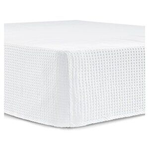 GlucksteinHome  Matelassé Cotton KING Bedskirt - IVORY